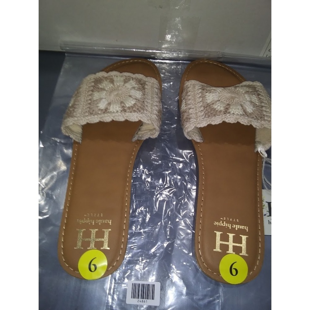 Haute Hippie Crochet Slides